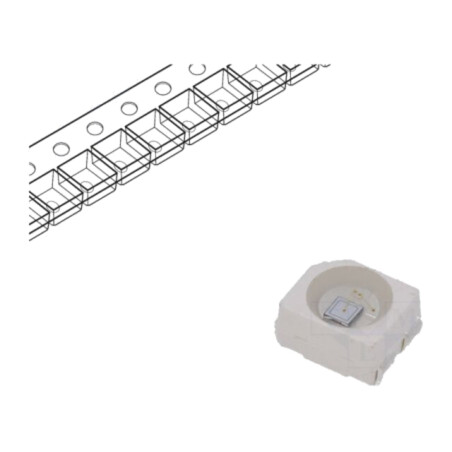 LED; albastru; SMD; 3528,PLCC4; 280mcd; 5,5÷20VDC; 3,5x2,8x1,9mm