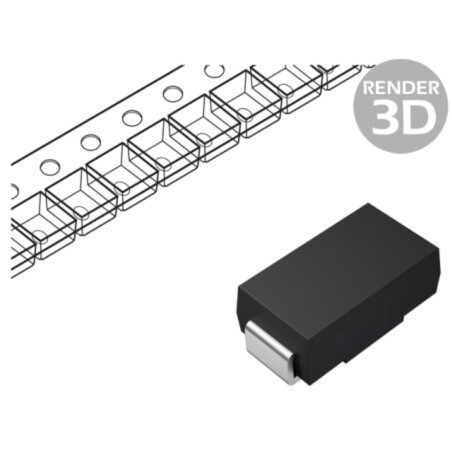 Diode: TVS; 1.5kW; bidirectional; SMC; 7 inch reel,tape; SMCJ