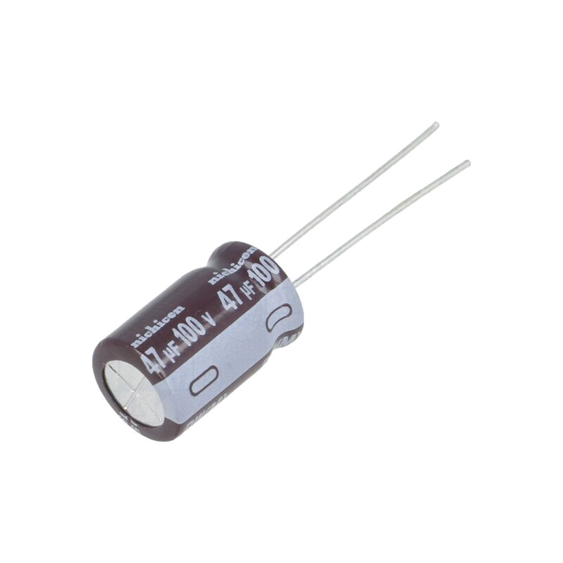 Condensator: electrolitic; low ESR; THT; 47uF; 100VDC; Ø10x17,5mm Condensator: electrolitic; low ESR; THT; 47uF; 100VDC; Ø10x17,5mm