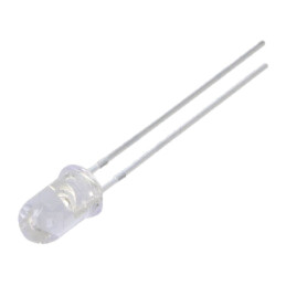 Emiţător IR; 5mm; 800÷810nm; transparent; P opt: 30÷40mW; 15°; THT