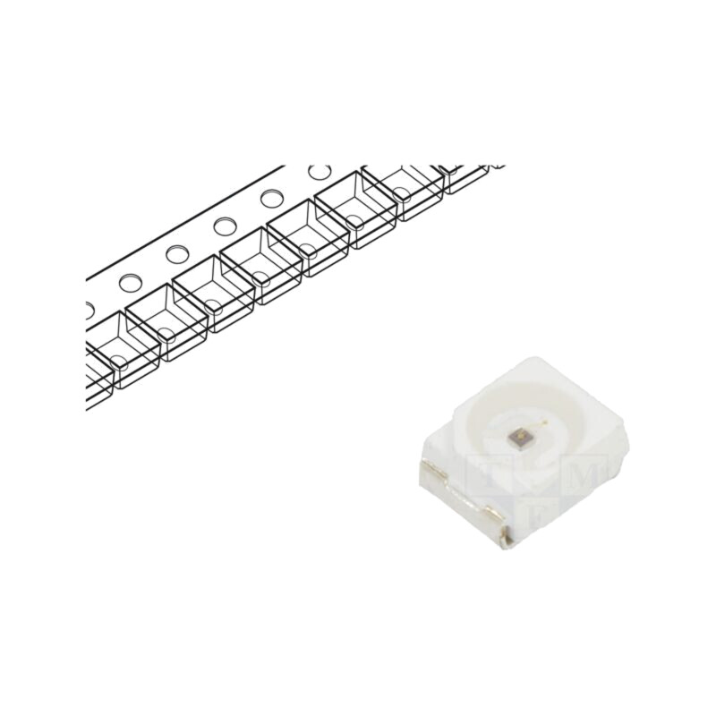 Emiţător IR; 800÷810nm; transparent; P opt: 30÷40mW; 120°; SMD Emiţător IR; 800÷810nm; transparent; P opt: 30÷40mW; 120°; SMD