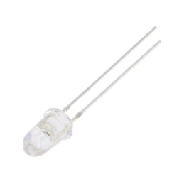 LED; portocalie; 5mm; 43000÷50000mcd; 8°; Parte frontală: convex