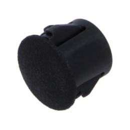 Capac de protecţie; H: 6,4mm; cu împingere,clichet; neagră