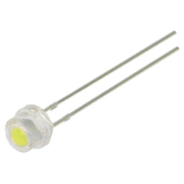 LED; alb rece; 4,8mm; 140°; Parte frontală: convex; 11,5÷12VDC