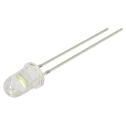 LED; alb rece; 5mm; 60°; Parte frontală: convex; 11,5÷12VDC; 420mW
