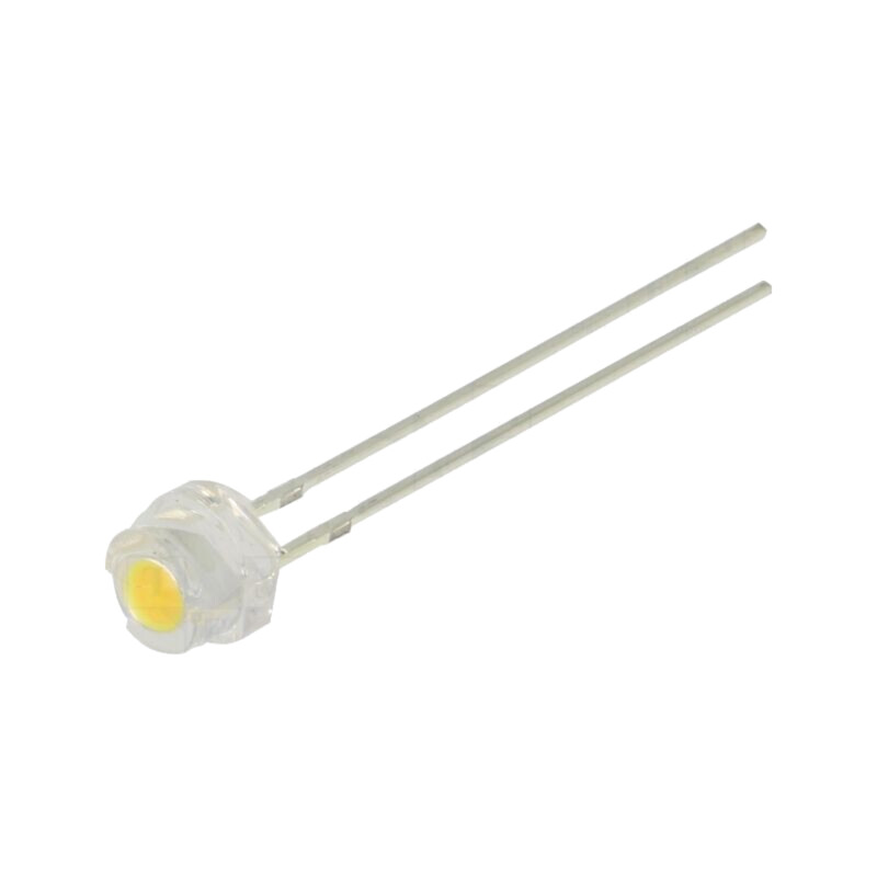 LED; alb cald; 4,8mm; 140°; Parte frontală: convex; 11,5÷12VDC