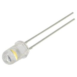 LED; alb cald; 5mm; 60°; Parte frontală: convex; 11,5÷12VDC; 420mW