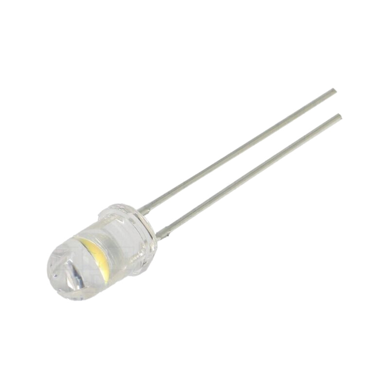 LED; alb cald; 5mm; 60°; Parte frontală: convex; 11,5÷12VDC; 420mW LED; alb cald; 5mm; 60°; Parte frontală: convex; 11,5÷12VDC; 420mW