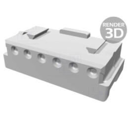 Conector: cablu-placă; mufă; mamă; PIN: 6; CT; pe cablu; 2mm; AMP