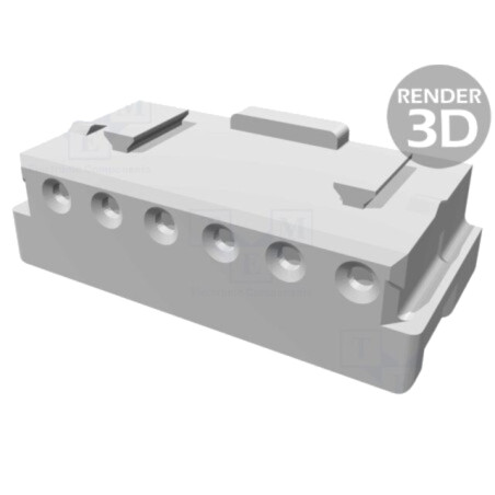 Conector: cablu-placă; mufă; mamă; PIN: 6; CT; pe cablu; 2mm; AMP