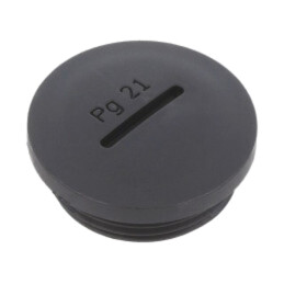 Capac de protecţie; PG21; poliamidă; neagră; H: 12,8mm
