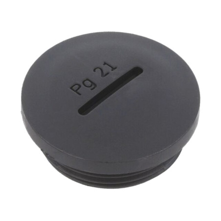 Capac de protecţie; PG21; poliamidă; neagră; H: 12,8mm