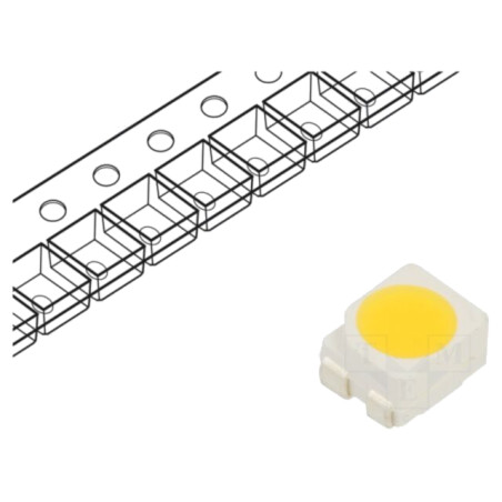 LED; alb cald; SMD; 3528,PLCC4; 32÷35lm; 2700-3000(typ)-3300K