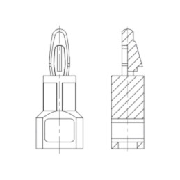 Ştift de montare; poliamidă 66; Lung: 22,2mm; Diam.orif.mont: 4mm