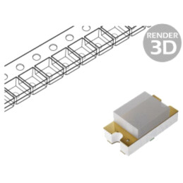 LED; roşie; SMD; 71,5mcd; 2÷2,4VDC; 1,6x0,8x0,6mm; 128°; 20mA
