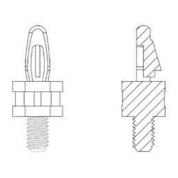 Distanţier PCB; poliamidă 66; Lung: 15,9mm; Diam.orif.mont: 4mm