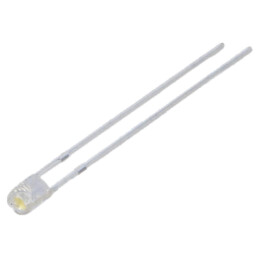 LED; alb cald; 3mm; 8400÷10000mcd; 60°; Parte frontală: convex