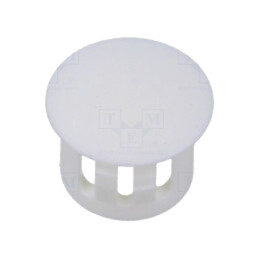 Capac de protecţie; H: 10,3mm; cu împingere,clichet; albă