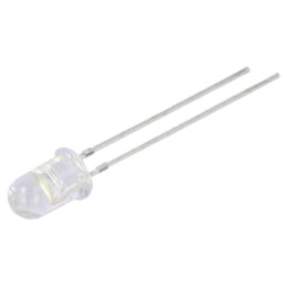 LED; alb rece; 5mm; 8400÷10000mcd; 90°; Parte frontală: convex