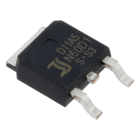 Tranzistor: N-MOSFET; unipolar; 600V; 0,97A; Idm: 6A; 25W