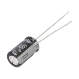 Condensator: electrolitic; THT; 47uF; 50VDC; Ø6,3x11,2mm; ±20%