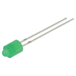LED; verde; 3mm; 150mcd; 60°; Parte frontală: plat; Nr.term: 2; 240mW
