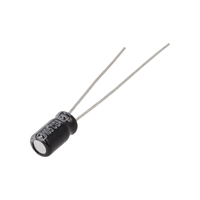 Condensator: electrolitic; THT; 6,8uF; 35VDC; Ø4x7mm; Raster: 1,5mm Condensator: electrolitic; THT; 6,8uF; 35VDC; Ø4x7mm; Raster: 1,5mm