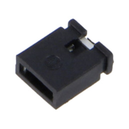 Conector: şiruri pini; jumper; mamă; 2,54mm; 1x2; neagră