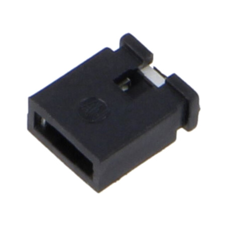 Conector: şiruri pini; jumper; mamă; 2,54mm; 1x2; neagră