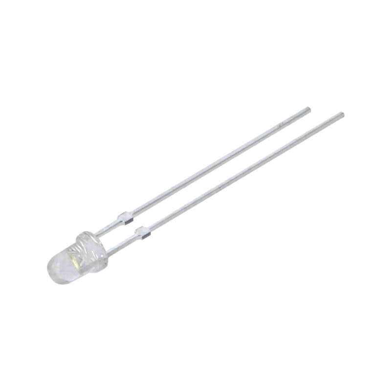 LED; alb cald; 3mm; 18000÷22000mcd; 30°; Parte frontală: convex