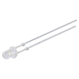 LED; alb rece; 3mm; 22000÷25000mcd; 30°; Parte frontală: convex