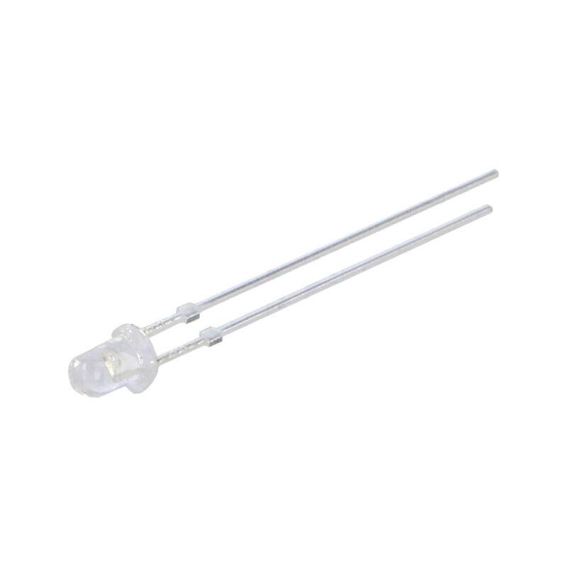 LED; alb rece; 3mm; 22000÷25000mcd; 30°; Parte frontală: convex