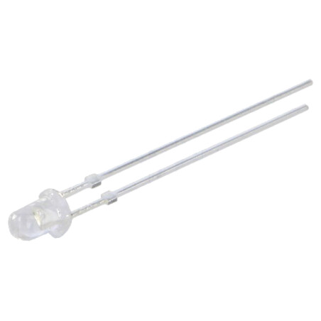 LED; alb rece; 3mm; 22000÷25000mcd; 30°; Parte frontală: convex
