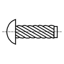Nit cu şurub; oțel inoxidabil A2; BN 689; Ø: 2,89mm; L: 7,93mm