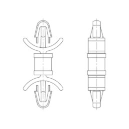 Distanţier PCB; poliamidă 66; Lung: 9,5mm; clichet/clichet; 8G817