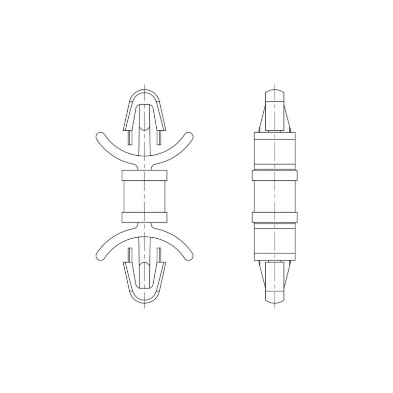 Distanţier PCB; poliamidă 66; Lung: 9,5mm; clichet/clichet; 8G817 Distanţier PCB; poliamidă 66; Lung: 9,5mm; clichet/clichet; 8G817