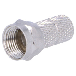 Conector: F; mufă; tată; înşurubată (twist-on); pe cablu; drept