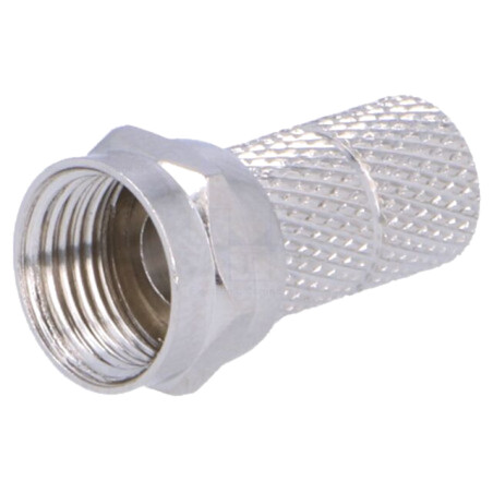 Conector: F; mufă; tată; înşurubată (twist-on); pe cablu; drept