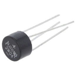 Punte redresoare: monofazat; Urmax: 400V; If: 2A; Ifsm: 50A; rotund