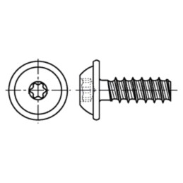 Şurub; pt.plastic; cu flanşă; 3x20; Cap: buton; Torx® PLUS; 10IP