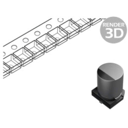 Condensator: electrolitic; SMD; 10uF; 16VDC; Ø4x5,8mm; ±20%; 2000h