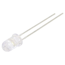 LED; alb rece; 5mm; 5800mcd; 30°; Parte frontală: convex; 3÷15VDC