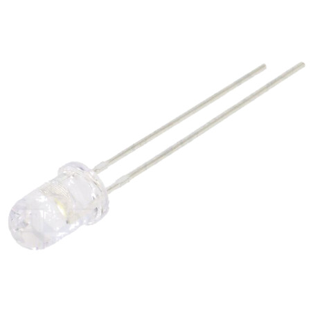 LED; alb rece; 5mm; 5800mcd; 30°; Parte frontală: convex; 3÷15VDC