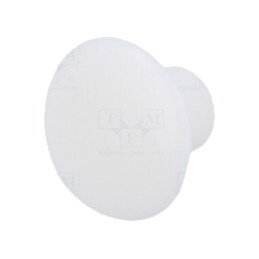 Capac de protecţie; H: 5,2mm; cu împingere; Diam.flanşă: 9mm; albă