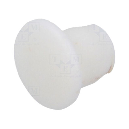 Capac de protecţie; H: 6,2mm; cu împingere; Diam.flanşă: 7mm; albă