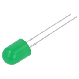 LED; verde; 8mm; 750÷1120mcd; 30°; Parte frontală: convex; -30÷85°C