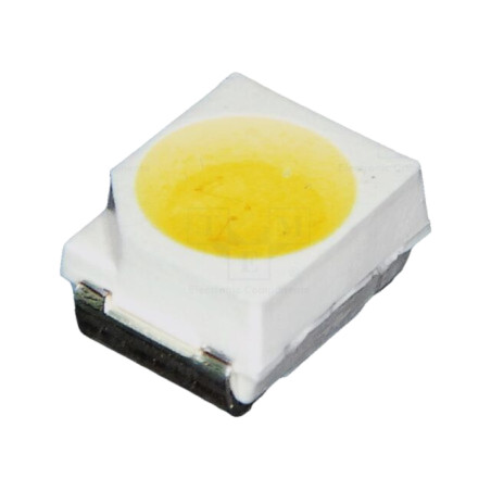 LED; albă; SMD; PLCC2; 2200÷3801mcd; 120°; 20mA; 2,8÷3,4VDC; 100mW