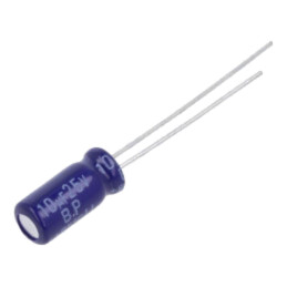Condensator: electrolitic; bipolar; THT; 10uF; 25VDC; Ø5x11mm; ±20%