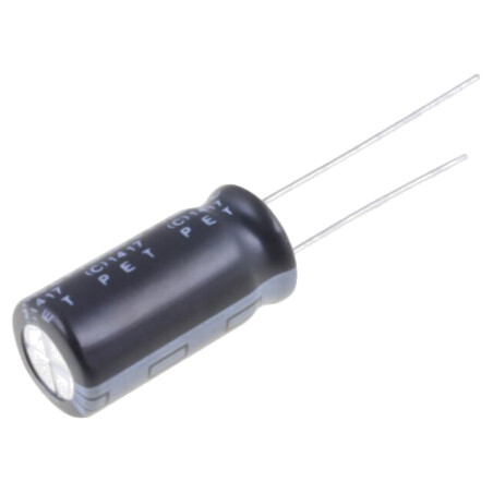Condensator: electrolitic; THT; 10uF; 400VDC; Ø10x20mm; Raster: 5mm