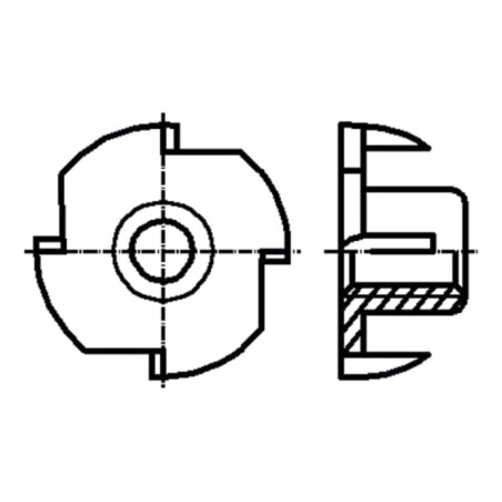 Piuliţă; gheară; M6; 1; oţel; Acoperire: zinc; BN 226